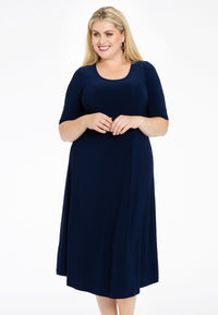 Robe longue à manches courtesMaxi dress wide DOLCE - blue - #1