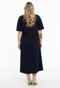 Robe long avec manches courtes COTTONMaxi dress A-line COTTON - blue - #3