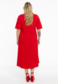 Robe long avec manches courtes COTTONMaxi dress A-line COTTON - red - #3