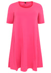 Dress A-line COTTON - pink - #4