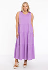 Robe avec volant cotton - violet clair