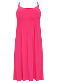Dress spaghetti elastic waist DOLCE - pink - #4