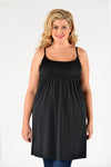 Slip dress elastic waist VISCOSE - black