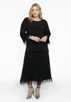 Shirt A-line with feathers DOLCE - black - #1