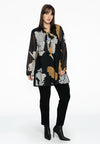 Tunic wide bottom FLOWER - black - #4