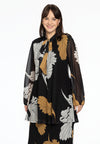 Tunic wide bottom FLOWER - black - #2