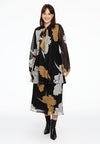 Tunic wide bottom FLOWER - black - #1