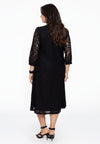 Dress A-line LACE - black - #3
