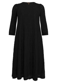 Dress A-line LACE - black - #4