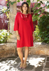 Tunique avec perles DOLCETunic beads DOLCE - red - #5