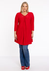 Tunic Wide Bottom Draped Neck DOLCE - red - #2