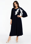 Robe a-ligne fleur dentelle dolce - bleu