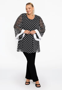 Tunic wide bottom DOTS - black - #2