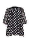 Tunic wide bottom DOTS - black - #3