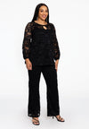 Tunique manches bouffantes lace - Noir