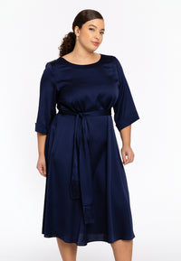 Robe avec ceinture SATINIDress belt SATINI - blue - #1