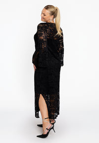 Dress flare LACE - black - #5