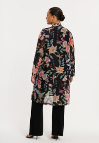 Cardigan ORIENTAL FLOWER - black - #3