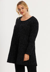 Tunic wide bottom DUSK - black - #1