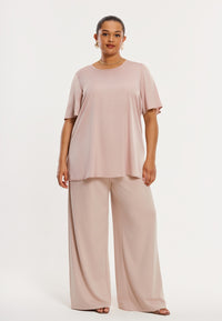 Trousers loose ECO VERO - light brown - #1