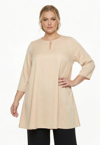 Tunic wide bottom SATIN - pink - #1