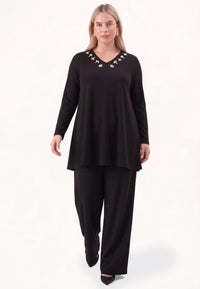 Tunic A-line ECO VERO - black - #1