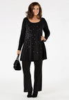 Shirt wide bot strass DOLCE - black