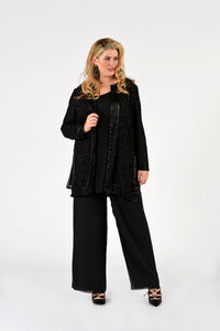 Jacket all over beaded silk - black - #2