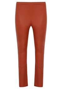 Legging full stretch leather - mid brown - #2