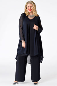 Blouse-jacket voile UNI - blue - #1
