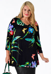 Shirt flare beaded v CHIARA - black - #2