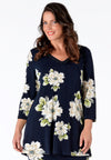 Tunic flare pearls CAMELLIA - blue - #2