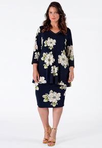 Tunic flare pearls CAMELLIA - blue - #1