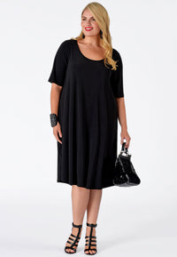 Dress A-line DOLCE - black - #1