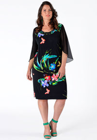 Dress beaded neck CHIARA - black - #1
