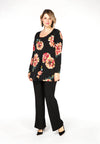 Tunic flare beaded BARI - black - #1