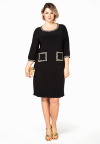 Dress strass trimmed DOLCE - black - #1