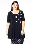 Tunic wide bottom sequin dots - blue - #2
