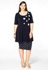 Tunic wide bottom sequin dots - blue - #1