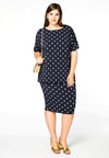 Shirt wide short sl DOTS - blue - #1