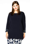 Shirt wide pearl trimmings DOLCE - blue - #2