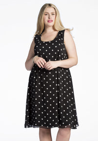 Dress sleeveless DOTS - black - #2