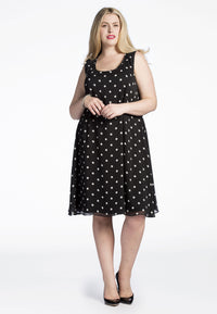 Dress sleeveless DOTS - black - #1