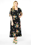 Dress asymmetric bottom ROSA - black - #1
