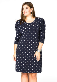 Dress drape sleeve DOTS - blue - #2