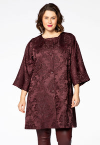 Jacket fancy jacquard - red - #2