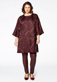 Jacket fancy jacquard - red - #1