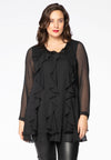 Tunic voile frills - black - #2