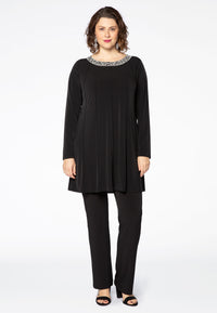 Tunic DOLCE studs wide bottom - black - #1