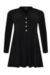 Tunic DOLCE grandad collar - black - #4
